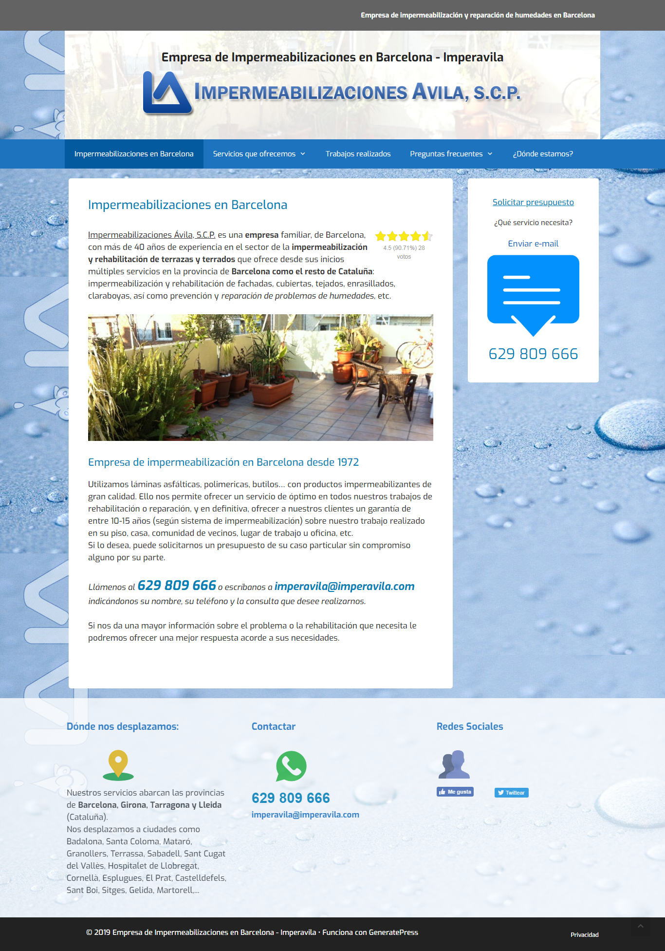 Ejemplo de Web en WordPress de nuestro cliente Imperavila.com Ejemplo de Web en WordPress de nuestro cliente Imperavila.com