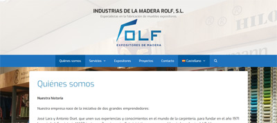 Ejemplo de Web en WordPress de nuestro cliente Industrias Rolf