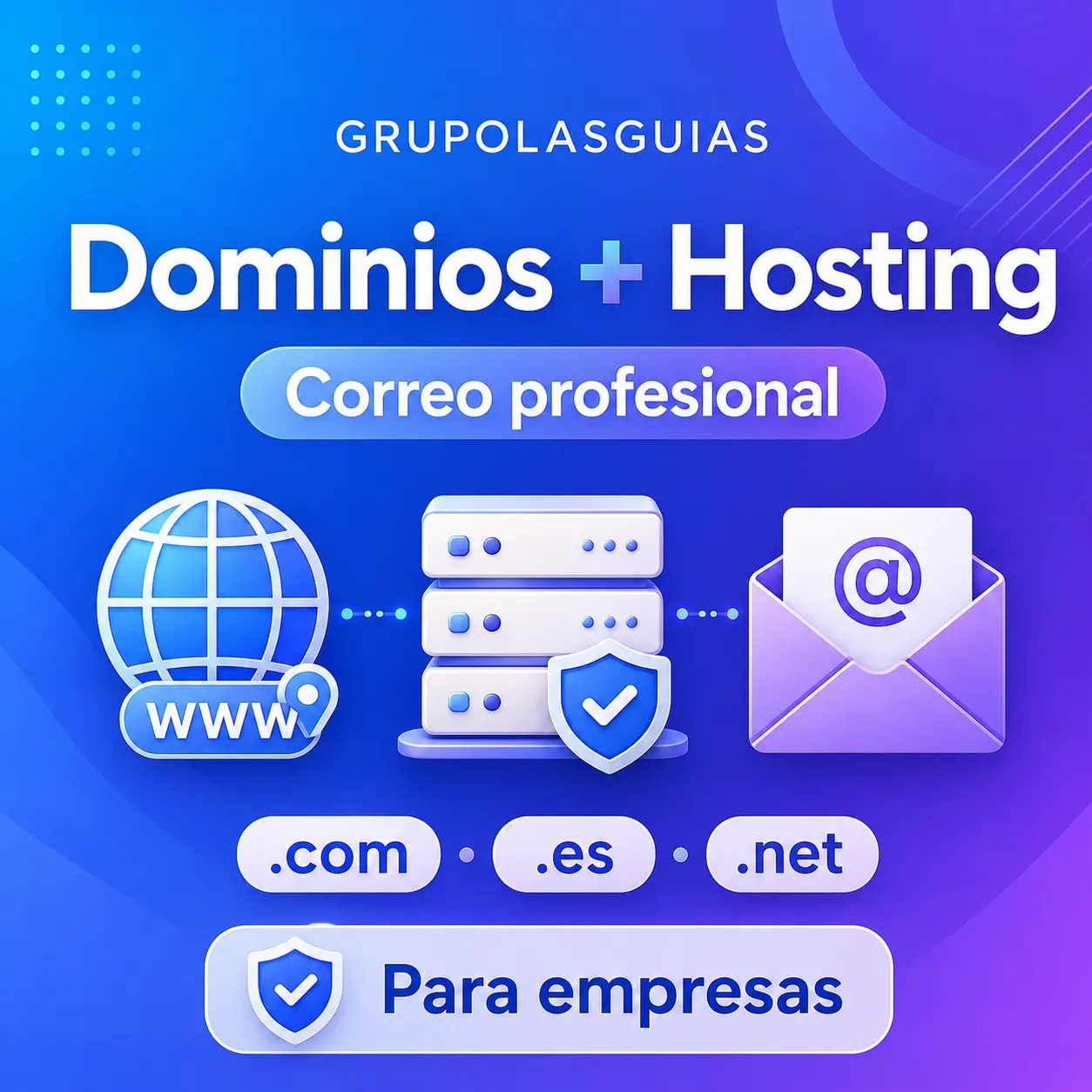 Dominios, hosting y correos para pymes y autónomos