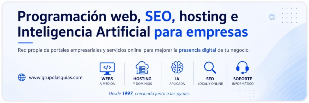 Servicios informáticos para páginas web de empresas y autónomos